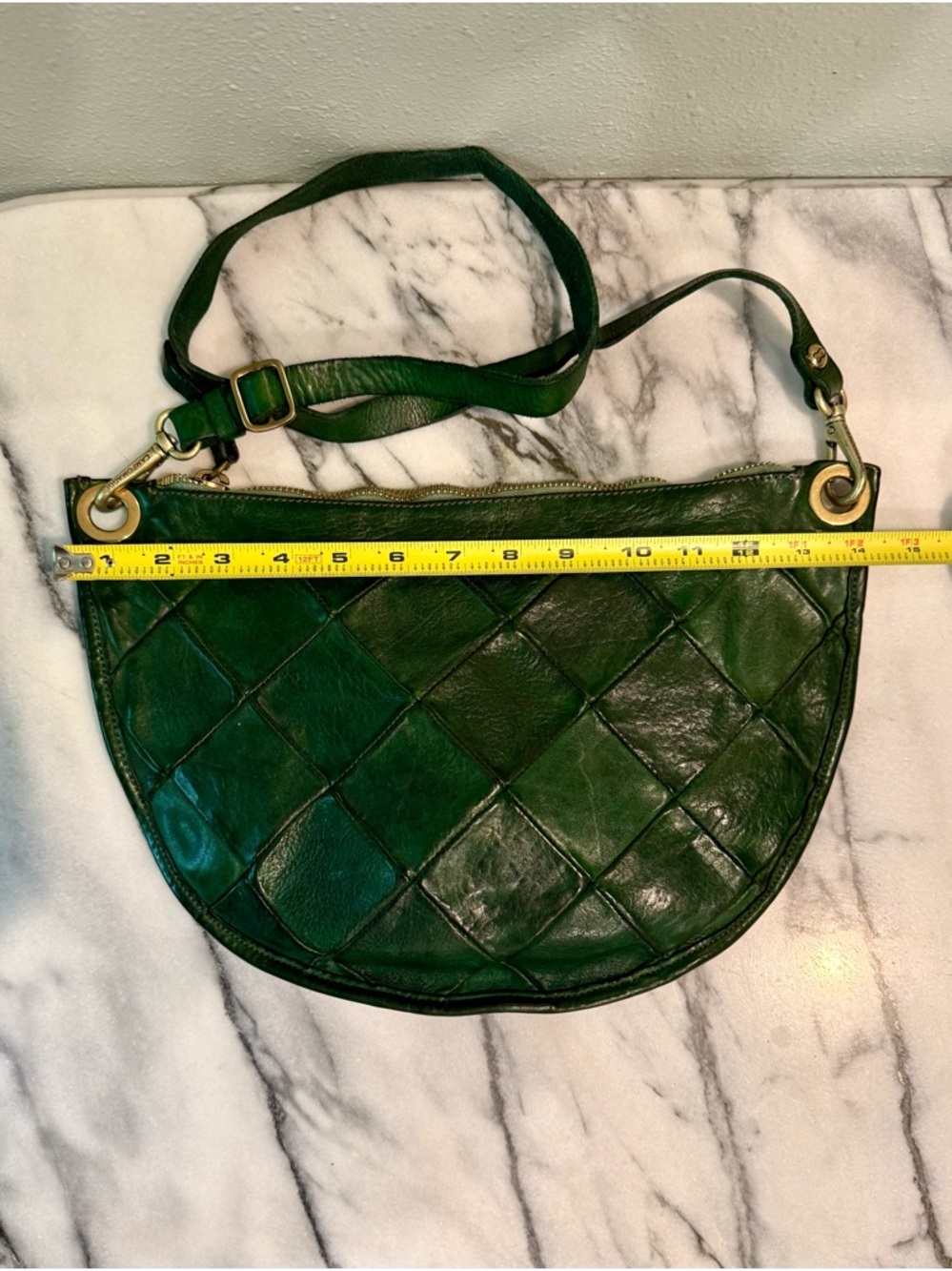 Spectacular Campomaggi “Bottliglia” Green Leather Bag - Picture 8 of 8